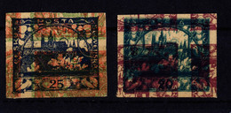 A6887) Czechoslovakia 2 Verschiedene Doppeldrucke / Makulatur Der Hradschin-Ausgabe - Neufs