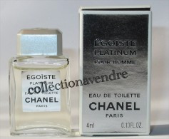 CHANEL : Egoïste Platinium, Eau De Toilette Pour Homme,  4ml. Version 1993 Avec Sa Boite,  Parfait état - Miniatures Hommes (avec Boite)