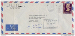 Air Mail Cover From Hong Kong To PUMA Sportschuhfabr. Germany  Refb4 - Brieven En Documenten