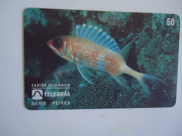 BRAZIL USED CARDS FISHES FISH - Peces
