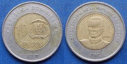 DOMINICAN REPUBLIC - 10 Pesos 2007 "General Mella" KM# 106 - Edelweiss Coins - Dominicaine