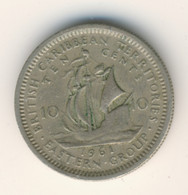 BRITISH CARIBBEAN TERRITORIES 1961: 10 Cents, KM 5 - Caribe Británica (Territorios Del)