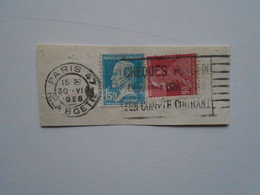 D176423   France   Cover  Cut Out  Cancel  1928 Paris 47 - Autres & Non Classés