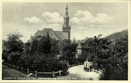 Nederland, KATWIJK A/Zee, Plansoentje Met Toren N.H. Kerk (1920s) Ansichtkaart - Katwijk (aan Zee)