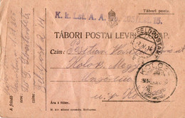 A111 - TABORI POSTA K.K. LST A.A.NO. 205 TO KOLOSVAR ,CLUJ-NAPOCA  1916 - Storia Postale Prima Guerra Mondiale