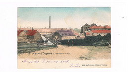 Ste (Sainte) Marie D'Oignies, Le Moulin Et Le Bac EN COULEUR TRES RARE - Aiseau-Presles