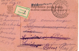 A119  -  FELDPOSTKORRESPONDENZKARTE  SMICHOV PRAG , PRAHA   1WW 1917 - 1. Weltkrieg