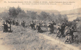 Reims (environs)    51     Guerre 14/18     Section D'infanterie Dans Le Vignobles              (voir Scan) - Reims