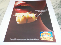 ANCIENNE PUBLICITE PAPPARDELLE DE RIVOIRE ET CARRET 1986 - Manifesti