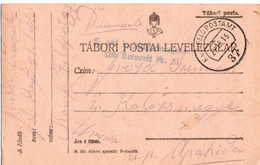 A123  -  TABORI POSTA  FELDPOSTAMT STAMP TO KOLOSVAR CLUJ  APAHIDA ROMANIA   1WW 1916 - World War 1 Letters