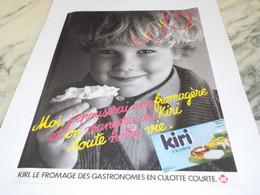 ANCIENNE PUBLICITE FROMAGE KIRI DE BEL 1986 - Affiches