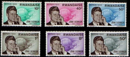 122/127**  Anniversaire De La Mort Du Président - Verjaardag Van Het Overlijden Van De President - Kennedy - RWANDA - 1962-69: Nuevos