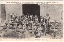 CPA HERAULT.GIGNAC.ATELIER D'EMBALLAGE DU POUGET.PIERRE BENEZECH - Gignac