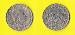 Sierra Leone  20 Cents - 1964 - Sierra Leona