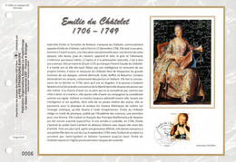 2019 : " EMILIE DU CHATELET " Sur Feuillet CEF 1er Jour Sur Soie. Parfait état FDC - Famous Ladies