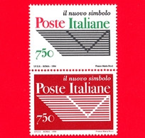 Nuovo - MNH -  ITALIA - 1994 - Istituzione Ente Pubblico Economico « Poste Italiane » - Blocco Mosaico - 2 × 750 (L.) - 1991-00:  Nuovi