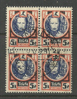 TANNU TUVA 1927 Michel 19 As 4-block O - Touva