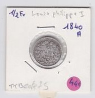 1/2 Fr  Louis Philippe 1   1840 A    TTB  Argent - 1/2 Franc