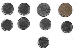 Lot De 9 Pieces De Monnaies à Decouvrir Brésil - Brasil