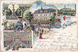 Gruss Aus SIEGBURG Color Litho Hotel Siegbuger Hof Bes F Blech 4.6.1903 Gelaufen - Siegburg
