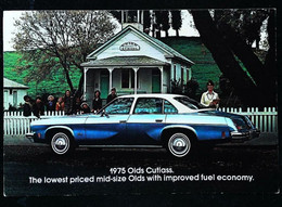 ► Automobile Publicité OLDSMOBILE Sherman TEXAS -  Smallest College Union School District   1975  Maxi Carte 17 X 12  Cm - Rutas Americanas