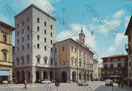 CARTOLINA  RIETI,LAZIO,PIAZZA VITTORIO EMANUELE II-PALAZZO COMUNALE (sec.XVIII),STORIA,MEMORIA,CULTURA,VIAGGIATA 1970 - Rieti