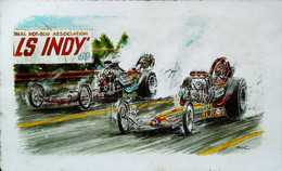 ►  US DRAGSTER  900Cv  Indianapolis   - Collection L'Alsacienne Années 1970s - Dim 19 X11.5 Cm - IndyCar