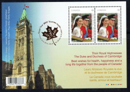 2011  Royal Wedding Day  Canadian Parliament  Souvenir Sheet Of 2 Different  Sc 2477a  MNH - Neufs