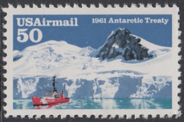 !a! USA Sc# C130 MNH SINGLE - Antarctic Treaty - 3b. 1961-... Nuevos