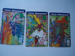 AUSTRALIA  USED CARDS  INSECTS SET 3 - Altri & Non Classificati