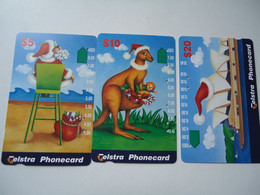 AUSTRALIA  USED CARDS  SET 3 CHRISTMAS - Navidad