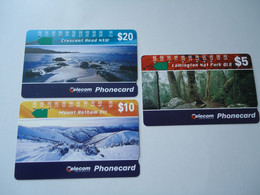 AUSTRALIA  USED CARDS   SET 3 LANDSCAPES - Paysages