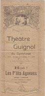 Programme.Théâtre Guignol Du Gymnase, P. Neichthauser, Propriétaire. Hoé! Les Ptits Agneaux. Revue Yonnaise. - Programme