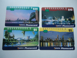 AUSTRALIA  USED CARDS  SET 4  LANDSCAPES - Paysages