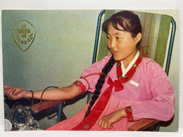 Chinese Red Cross Postcard, Donate Blood, Give Blood - Croce Rossa
