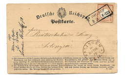 Brs257 / DEUTSCHES REICH - Mi.Nr. 18 Ex Oligs  1872 Mit Ankunft Solingen (Nur Geleegentlich Dafür Verwendet) - Cartas & Documentos