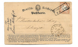 Brs257 / DEUTSCHES REICH - Mi.Nr. 18 Ex Oligs  1872 Mit Ankunft Solingen (Nur Geleegentlich Dafür Verwendet) - Storia Postale