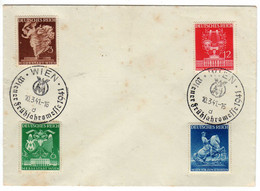 Allemagne : Lettre :  Foire De Wien No 692/695 ( Cachet Wien ) - Gebruikt