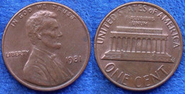 USA - 1 Cent 1981 KM# 201 America - Edelweiss Coins - Autres & Non Classés