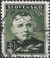 SLOVAKIA 1939 Josef Tiso - 50h - Green FU - Gebraucht