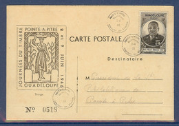 GUADELOUPE CARTE DE LA JOURNEE DU TIMBRE DE 1946 - Covers & Documents