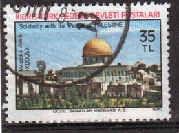 Cyprus Turkey Single Stamp Issued In 1980 As Part Of The Palestinian Solidarity Set. - Oblitérés