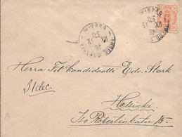 Finland -  1890  COVER WILBORG TO HELSINKI  - 1492 - Covers & Documents