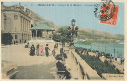 MONACO - MONTE-CARLO - KIOSQUE DE LA MUSIQUE - CPA SUR PAPIER TOILE - TRES BON ETOILE - Terrassen
