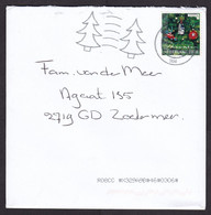 Netherlands: Cover, 2020, 1 Stamp, Christmas Decoration, Cancel Christmas Tree (traces Of Use) - Briefe U. Dokumente