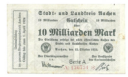 Aachen 10 Millarden Mark 12/10/1923 Serie A	SUP - Non Classés