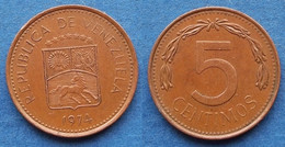 VENEZUELA - 5 Centimos 1974 Y# 49 Reform Coinage (1896-1999) - Edelweiss Coins - Venezuela