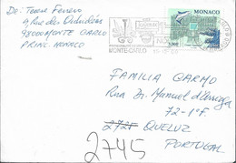 Monaco  - 2000 COVER TO PORTUGAL - NICE CANCELLATION - 1060 - Covers & Documents