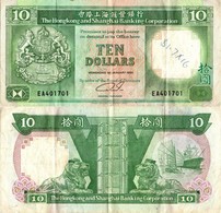 Hong Kong / 10 Dollars / 1992 / P-191(c) / VF - Hongkong