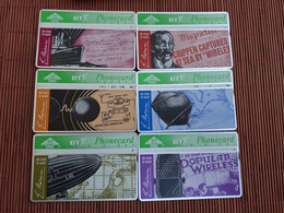 6 Phonecards 100 Years Radio  Used 641K+661A+641K+641G+602B+602 B  Rare - BT Emissioni Commemorative